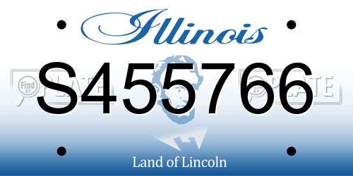 S455766 Illinois License Plate