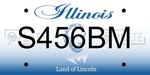 S456BM Illinois License Plate