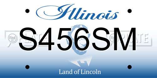 S456SM Illinois License Plate