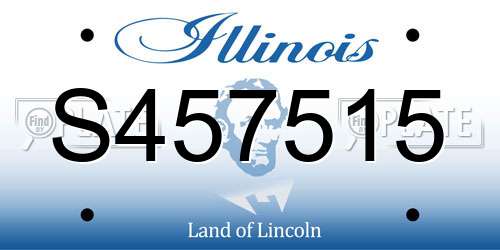 S457515 Illinois License Plate
