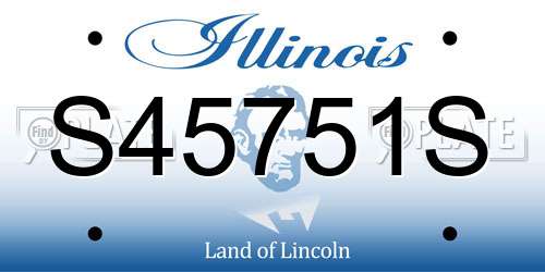 S45751S Illinois License Plate