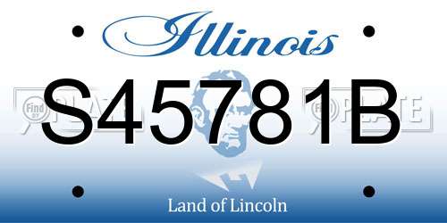 S45781B Illinois License Plate