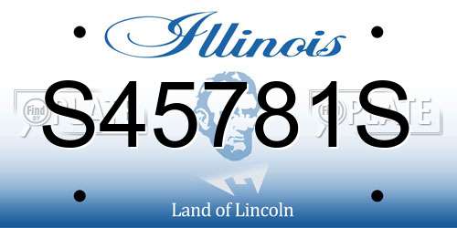 S45781S Illinois License Plate