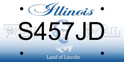 S457JD Illinois License Plate