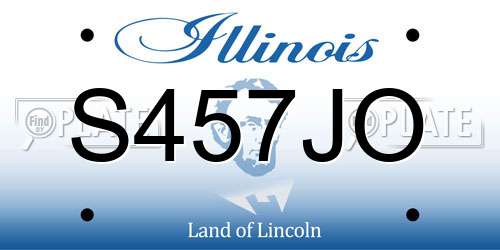 S457JO Illinois License Plate