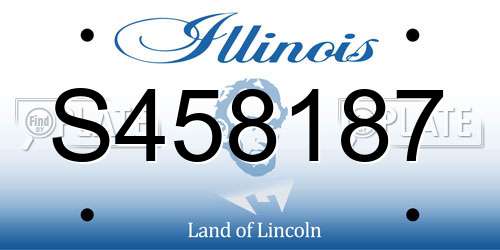 S458187 Illinois License Plate