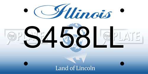S458LL Illinois License Plate