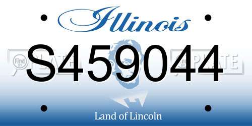 S459044 Illinois License Plate