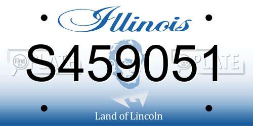 S459051 Illinois License Plate
