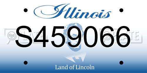 S459066 Illinois License Plate