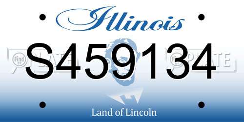 S459134 Illinois License Plate