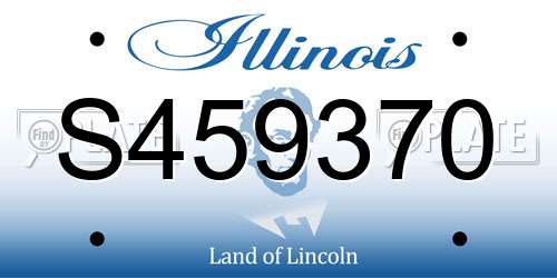 S459370 Illinois License Plate