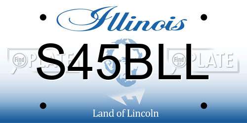 S45BLL Illinois License Plate