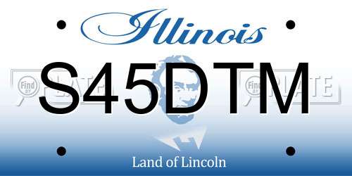 S45DTM Illinois License Plate