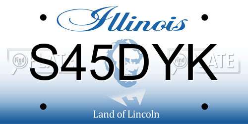 S45DYK Illinois License Plate