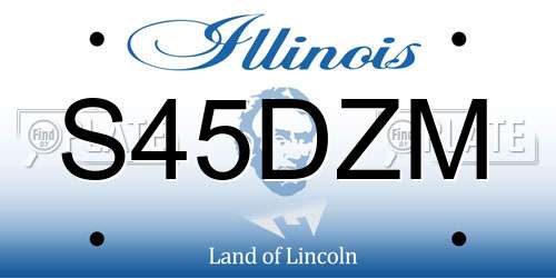 S45DZM Illinois License Plate