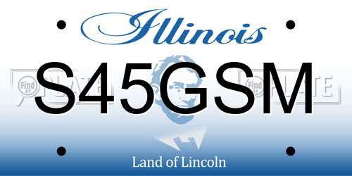 S45GSM Illinois License Plate