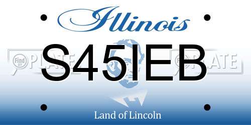 S45IEB Illinois License Plate