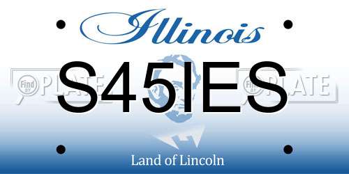 S45IES Illinois License Plate
