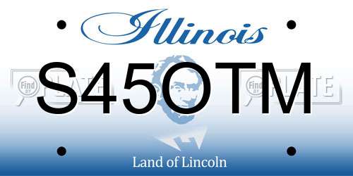 S45OTM Illinois License Plate