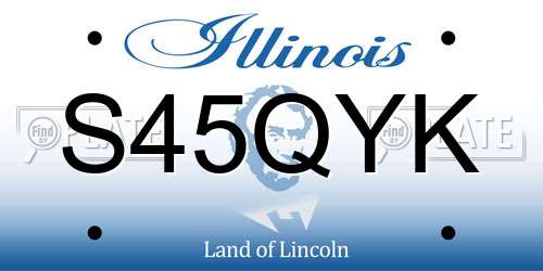 S45QYK Illinois License Plate
