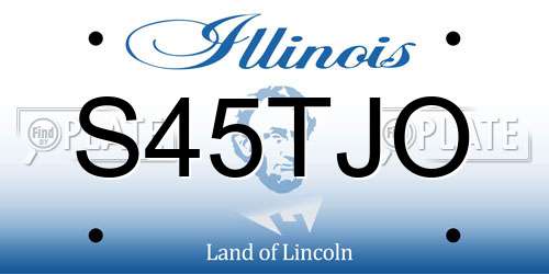 S45TJO Illinois License Plate