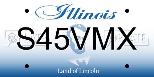 S45VMX Illinois License Plate