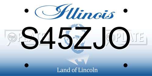 S45ZJO Illinois License Plate