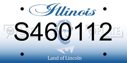 S460112 Illinois License Plate