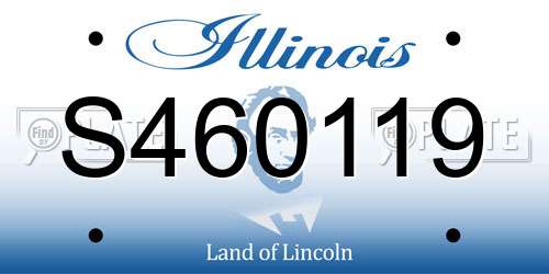 S460119 Illinois License Plate