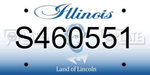 S460551 Illinois License Plate