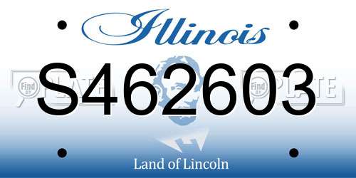 S462603 Illinois License Plate
