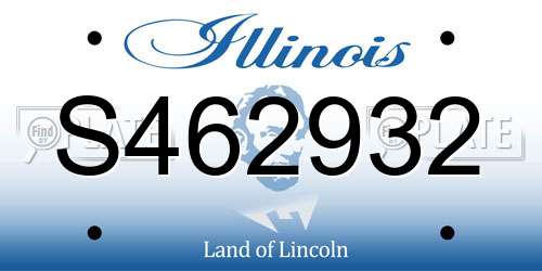 S462932 Illinois License Plate