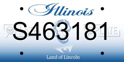 S463181 Illinois License Plate