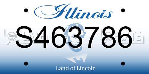 S463786 Illinois License Plate