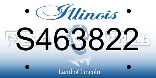 S463822 Illinois License Plate