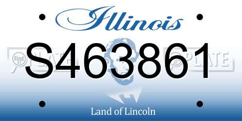 S463861 Illinois License Plate