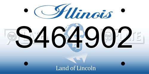 S464902 Illinois License Plate