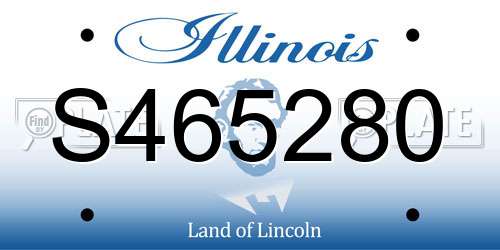 S465280 Illinois License Plate