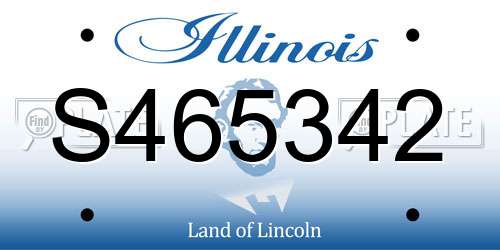 S465342 Illinois License Plate