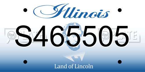 S465505 Illinois License Plate