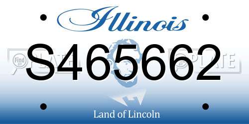 S465662 Illinois License Plate