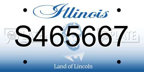 S465667 Illinois License Plate