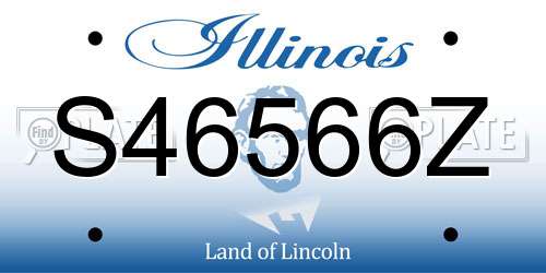 S46566Z Illinois License Plate
