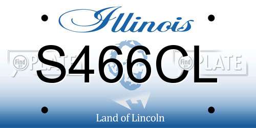 S466CL Illinois License Plate