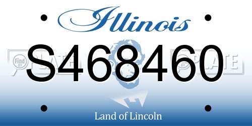 S468460 Illinois License Plate