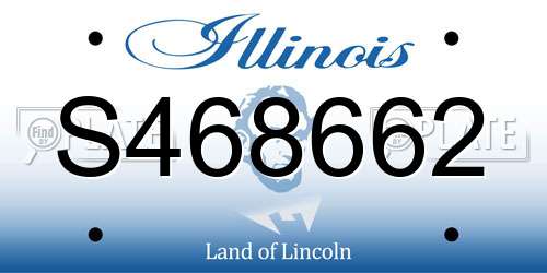 S468662 Illinois License Plate