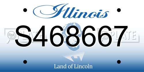 S468667 Illinois License Plate