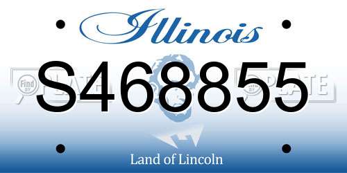 S468855 Illinois License Plate