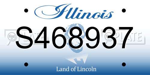 S468937 Illinois License Plate